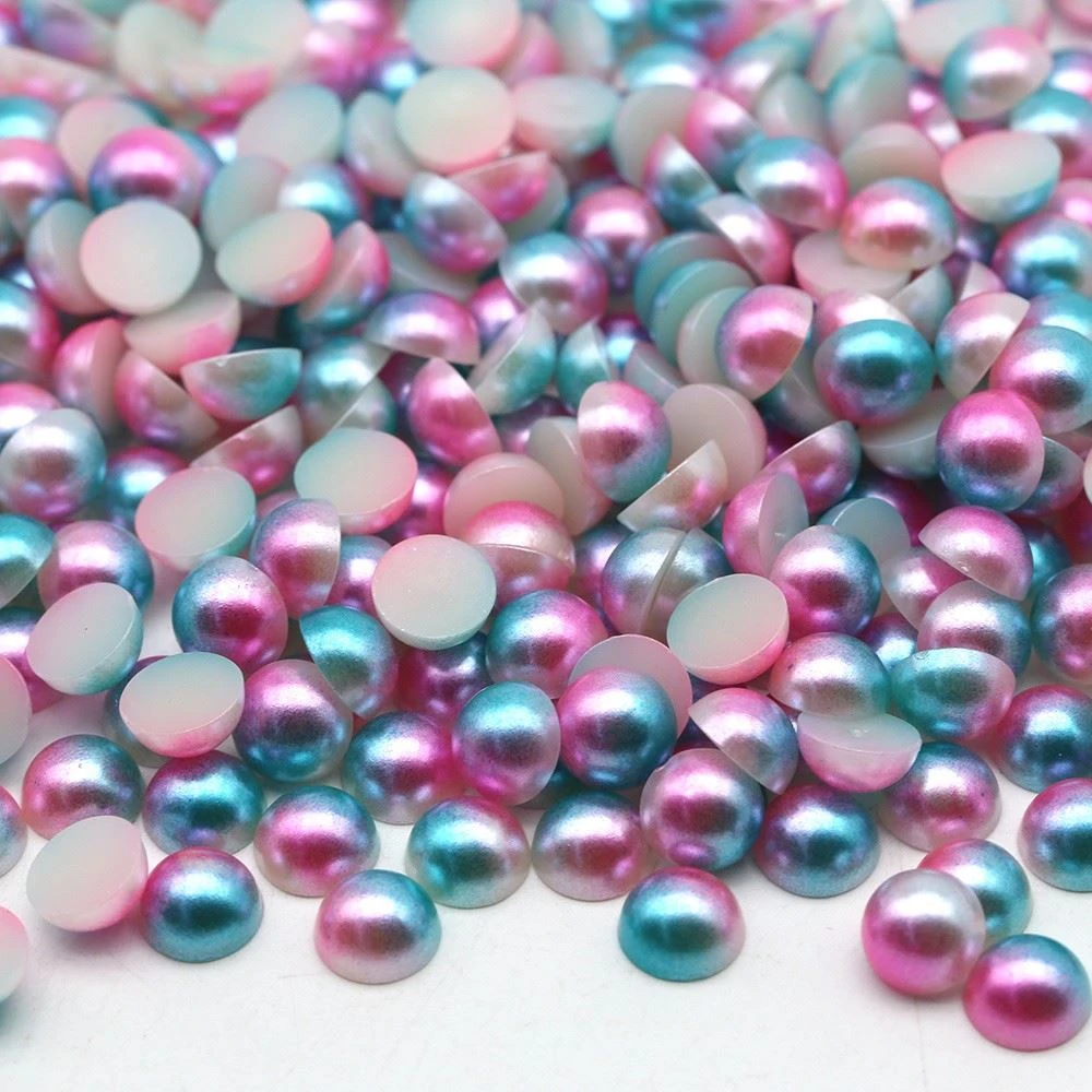 rainbow flatback pearls ab